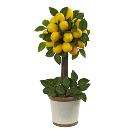 Nearly Natural Lemon Ball Topiary Arrangement 4865